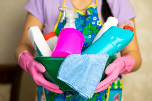 Cleaning staff and ethical business commitment illustration