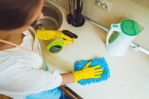 Sustainable cleaning operations focused on waste reduction and emissions