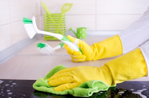 Hot water extraction equipment used for carpet cleaning in Frognal