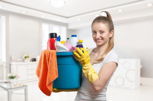 Hot water extraction process for commercial carpet cleaning in Frognal
