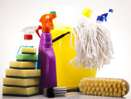 Clean rug fibres showing improved texture and colour